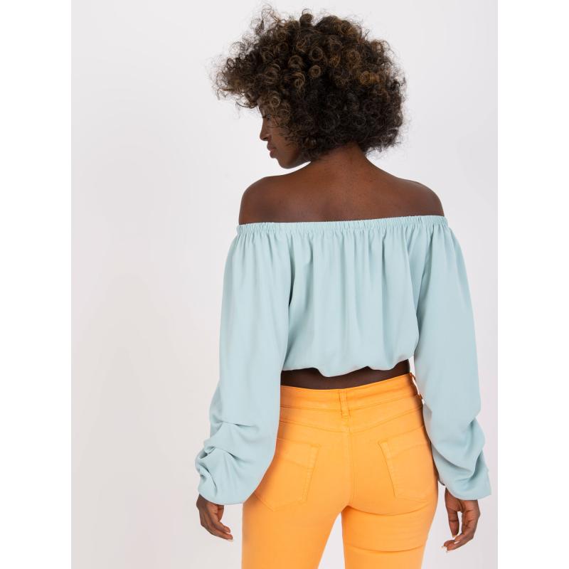 Dámská halenka se španělským výstřihem NINELI mátově zelená 