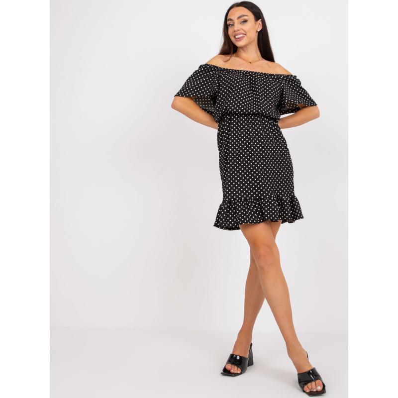 Női nyomtatott ruha RUE PARIS fekete