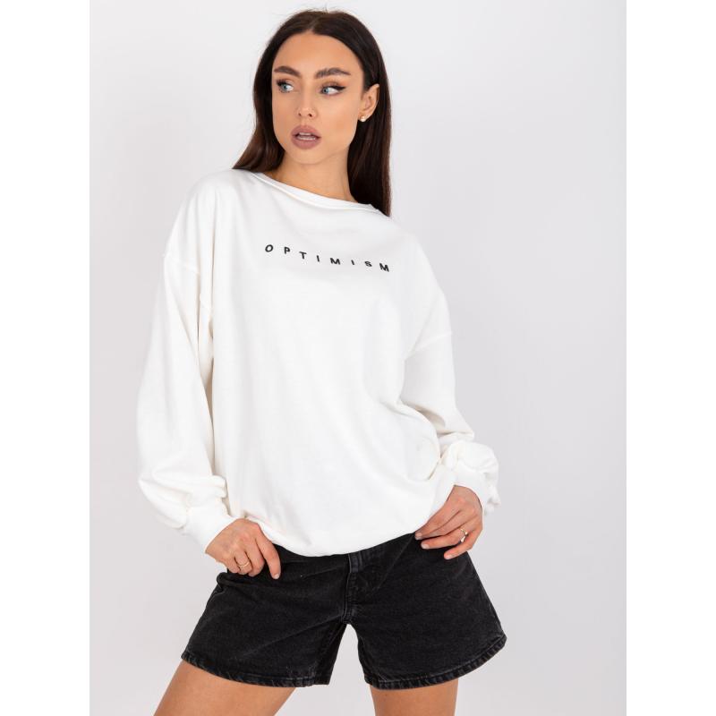 Dámská mikina s kapucí a nápisem MILEY ecru 