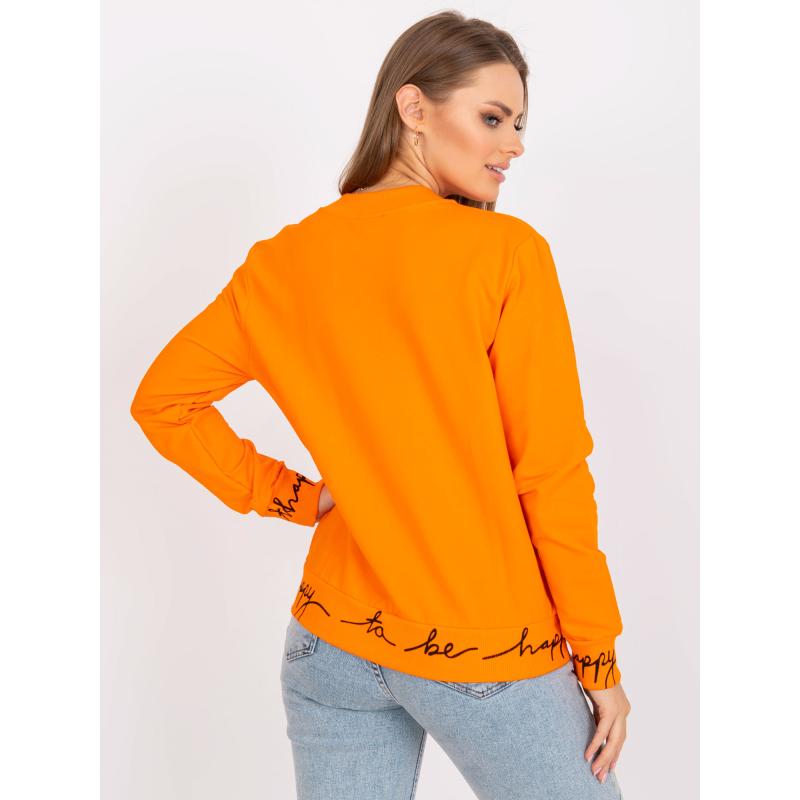 Női cipzáras kapucnis pulóver PIA narancssárga