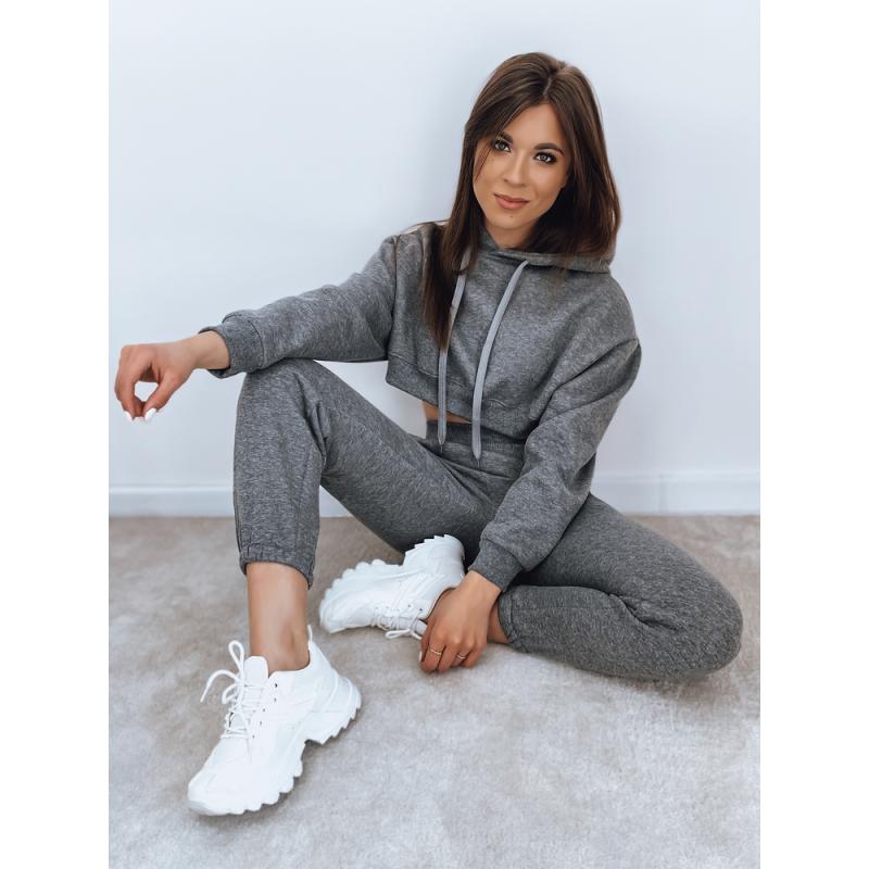 Dámska tepláková súprava SERINE, tmavo šedá