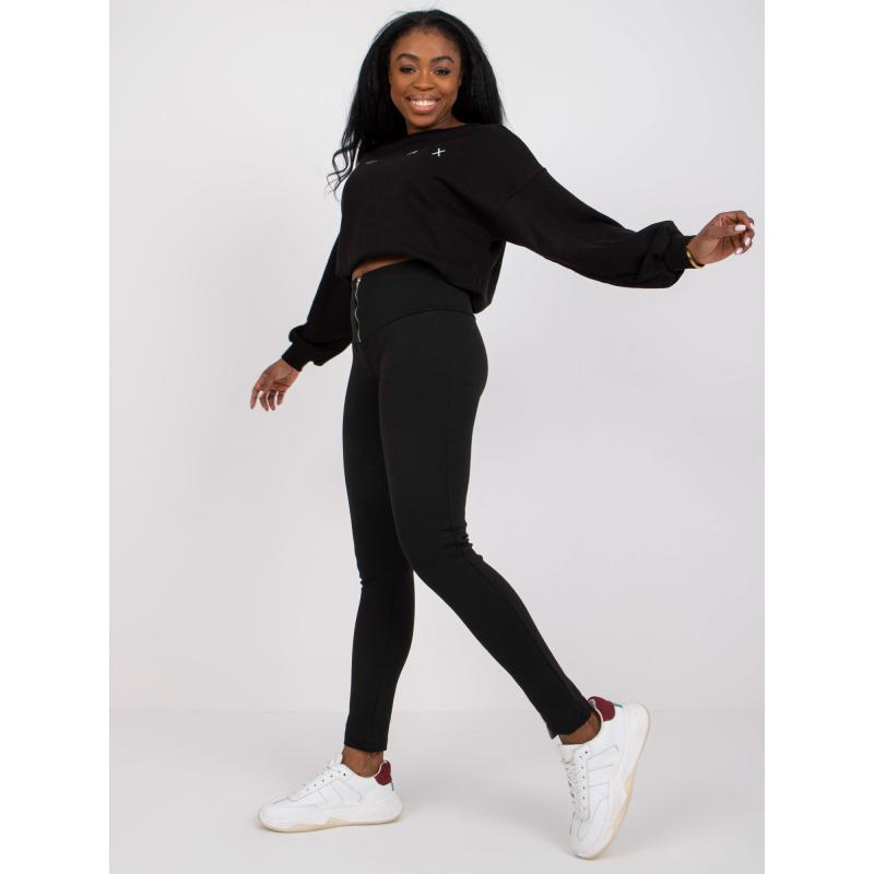 Dámske legíny s vysokým pásom RUE PARIS black