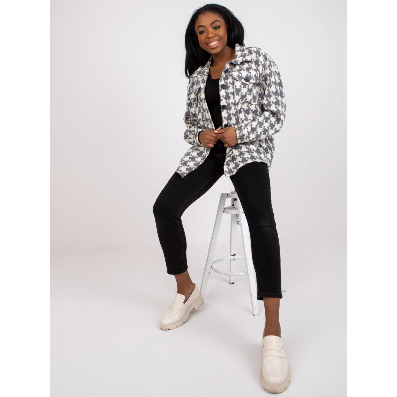 Női gyapjú blúz VIERA ekrü és szürke színben