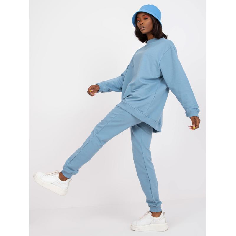 Dámská mikina s kapucí bavlněná WENDY modrá 