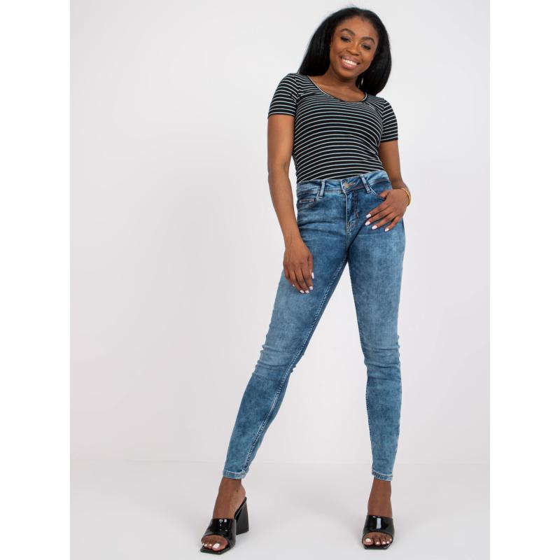 Dámske úzke džínsy SUBLEVEL modré