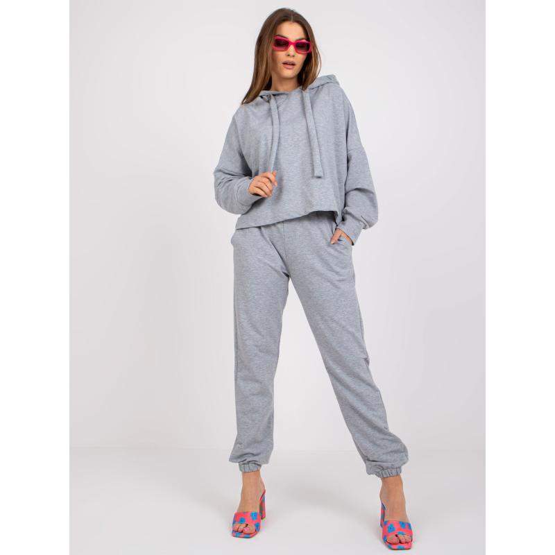 Dámská souprava s šortkami MELA šedá 