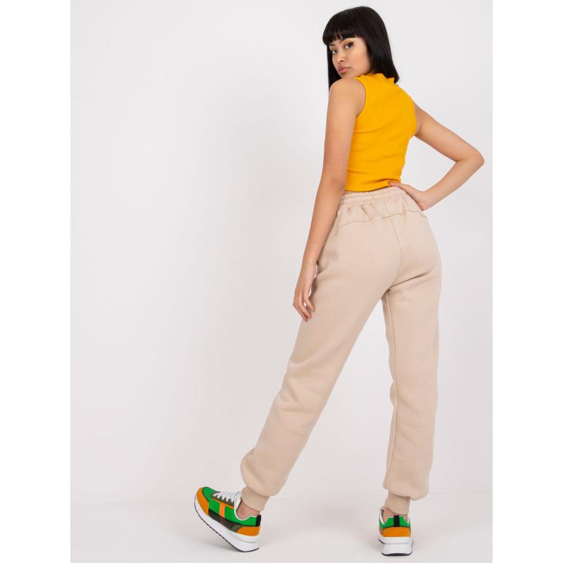 Dámské tepláky basic se šňůrkou JULIA béžové 