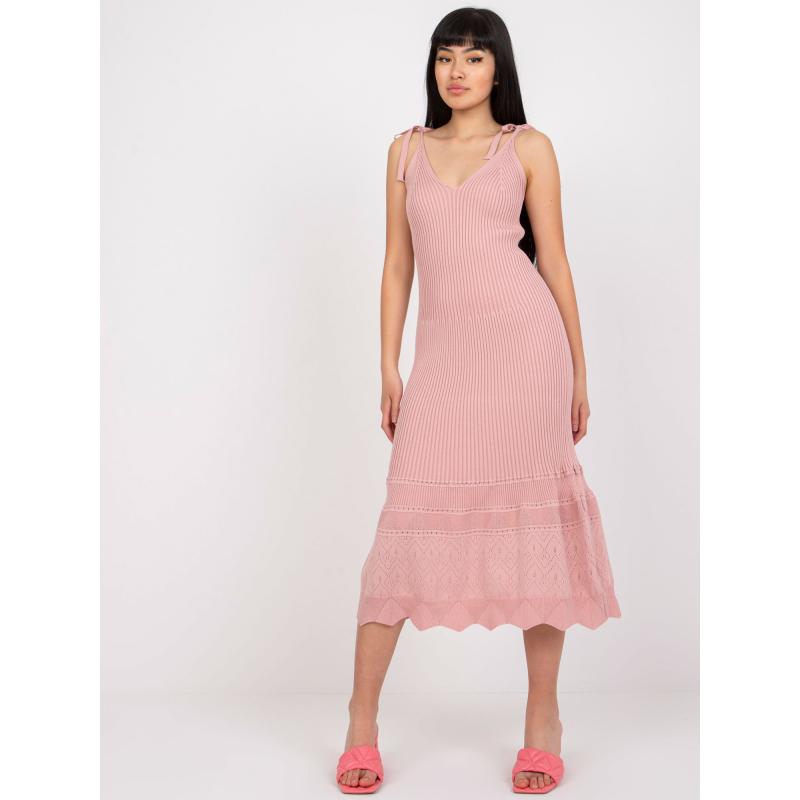Dámske pruhované šaty LEXI ružové