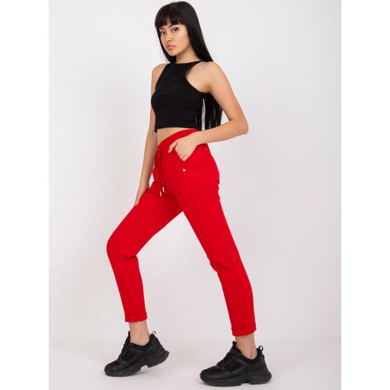 Dámské tepláky s kapsami POCKET červené 