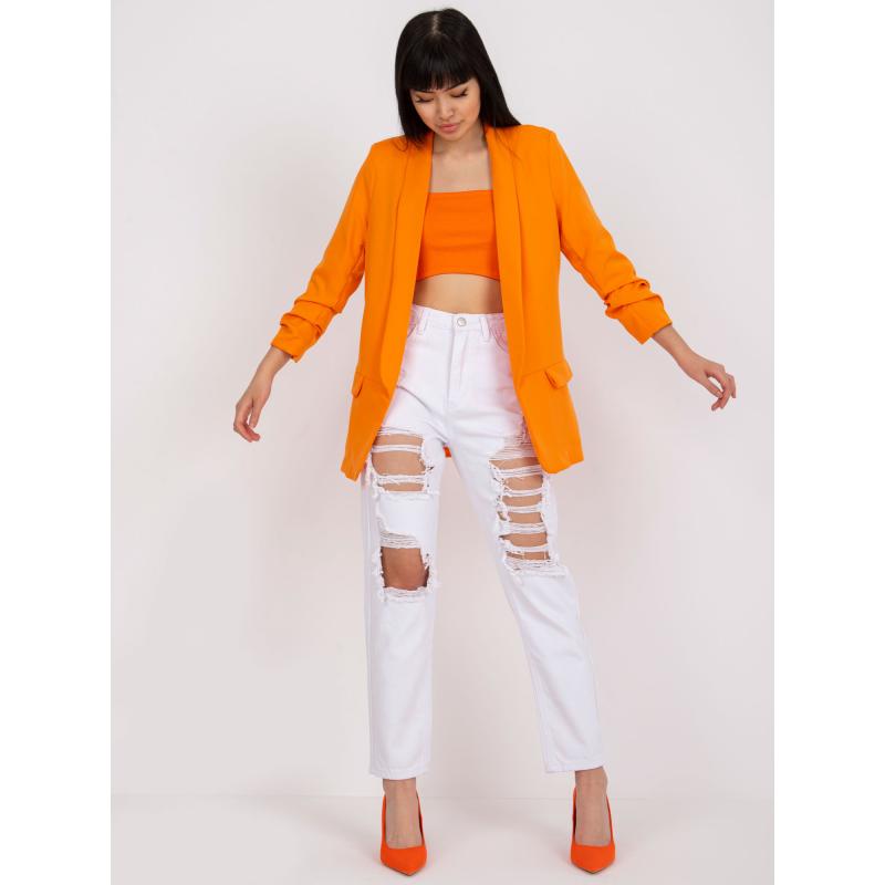 Dámske džínsy s dierami VIOLAY white