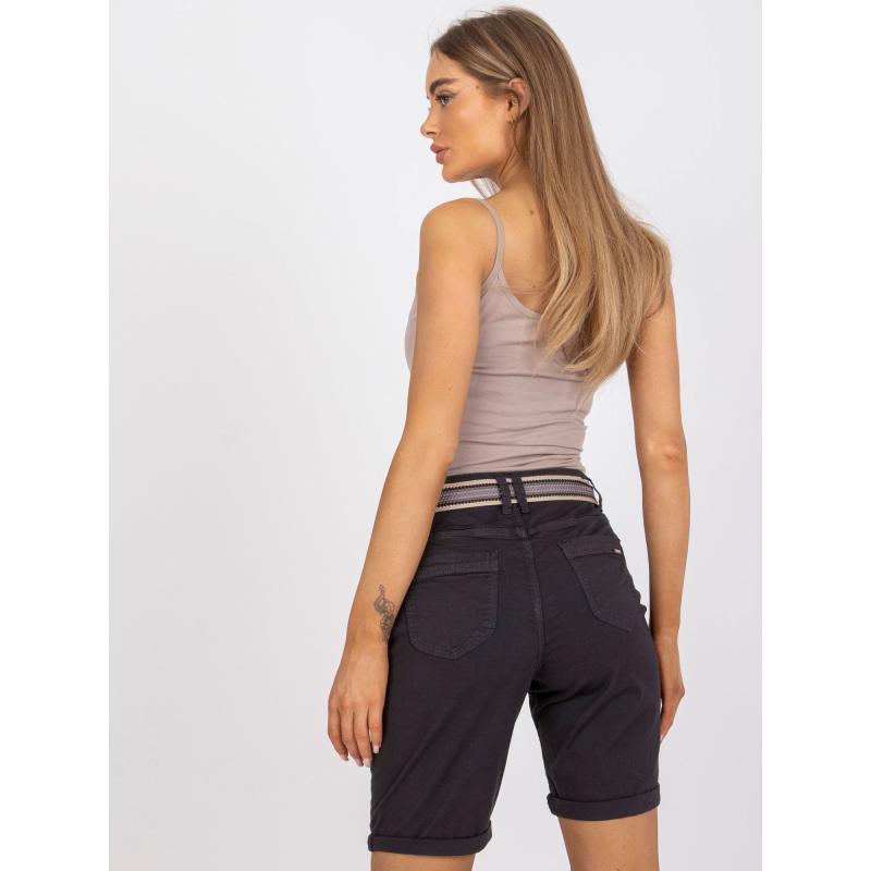 Dámské šortky pro volný čas bavlněné WOLL tmavě šedé 