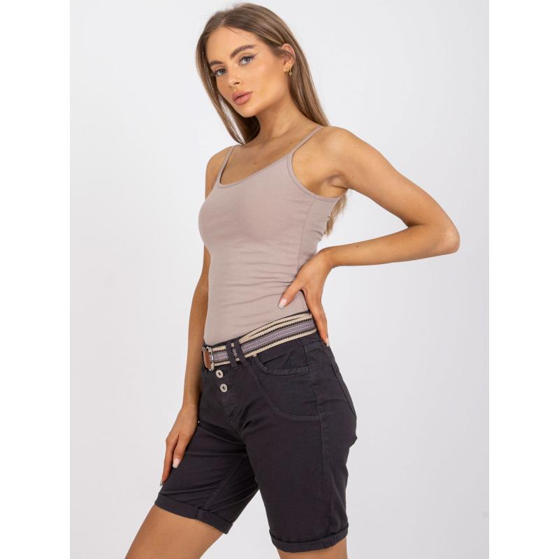 Dámské šortky pro volný čas bavlněné WOLL tmavě šedé 