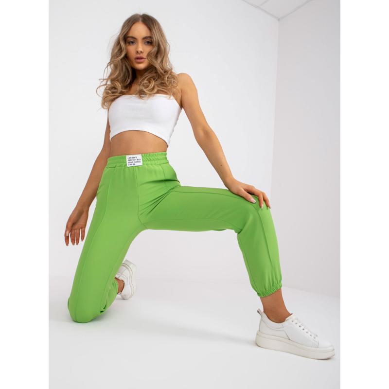 Dámské kalhoty bez zapínání LESTER světle zelené