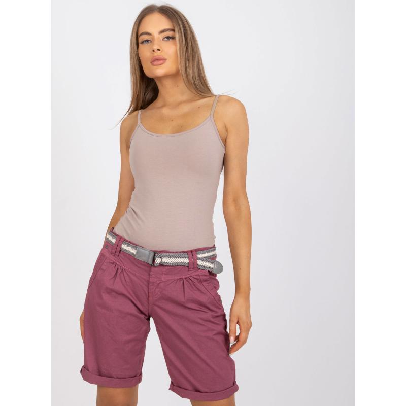 Dámské šortky z bavlny FRESH MADE tmavě růžové 