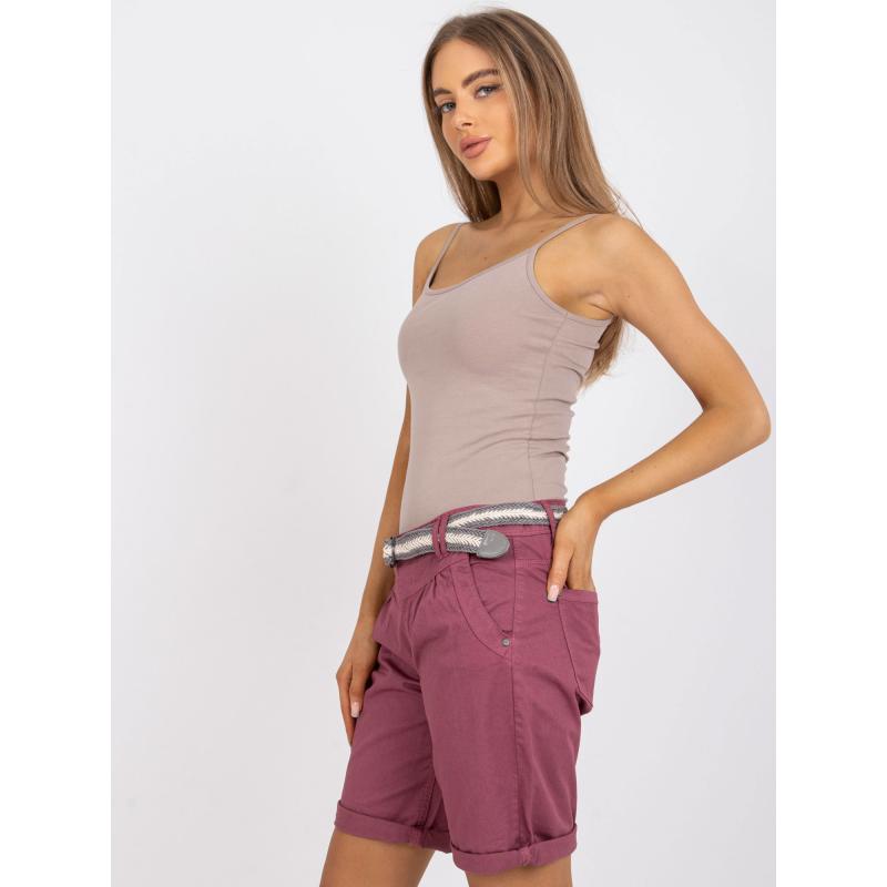 Dámské šortky z bavlny FRESH MADE tmavě růžové 