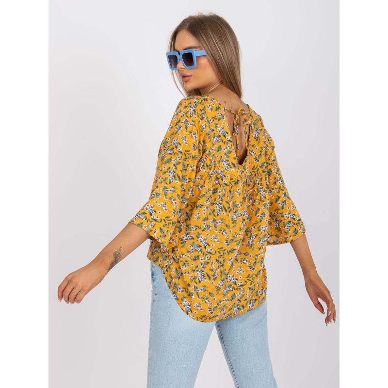 Női virágmintás blúz ZULUNA sárga