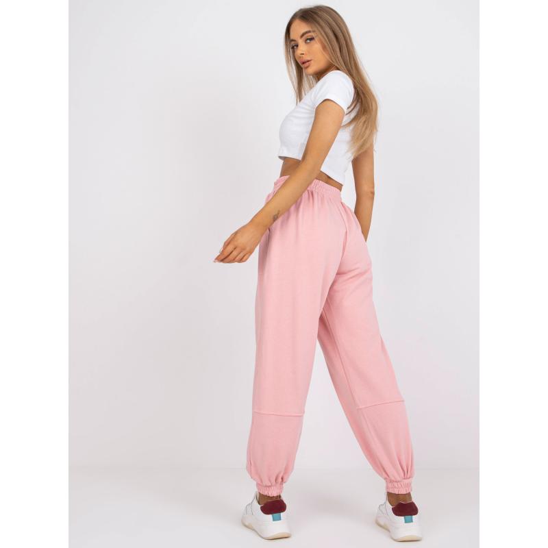 Dámské tepláky s vysokým pasem JUNE růžové 