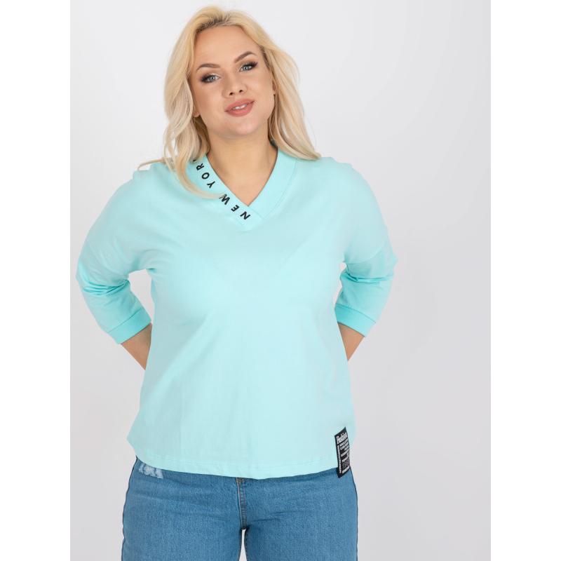 Dámska plus size bavlnená blúzka VERY mint