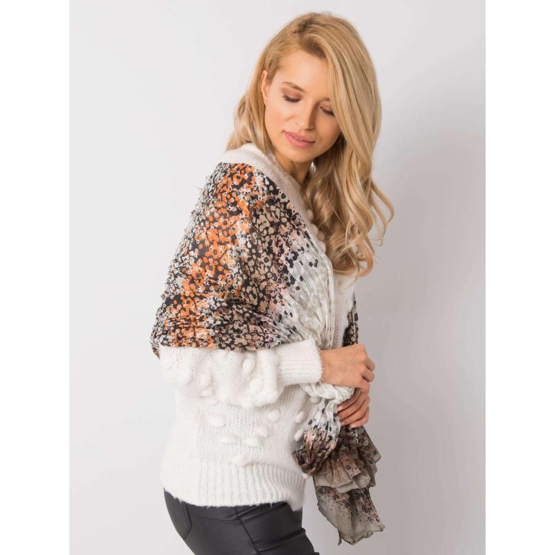 Női mintás fejkendő MERIT khaki-narancs MERIT khaki-narancs