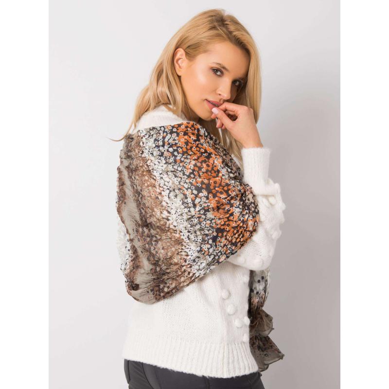 Női mintás fejkendő MERIT khaki-narancs MERIT khaki-narancs