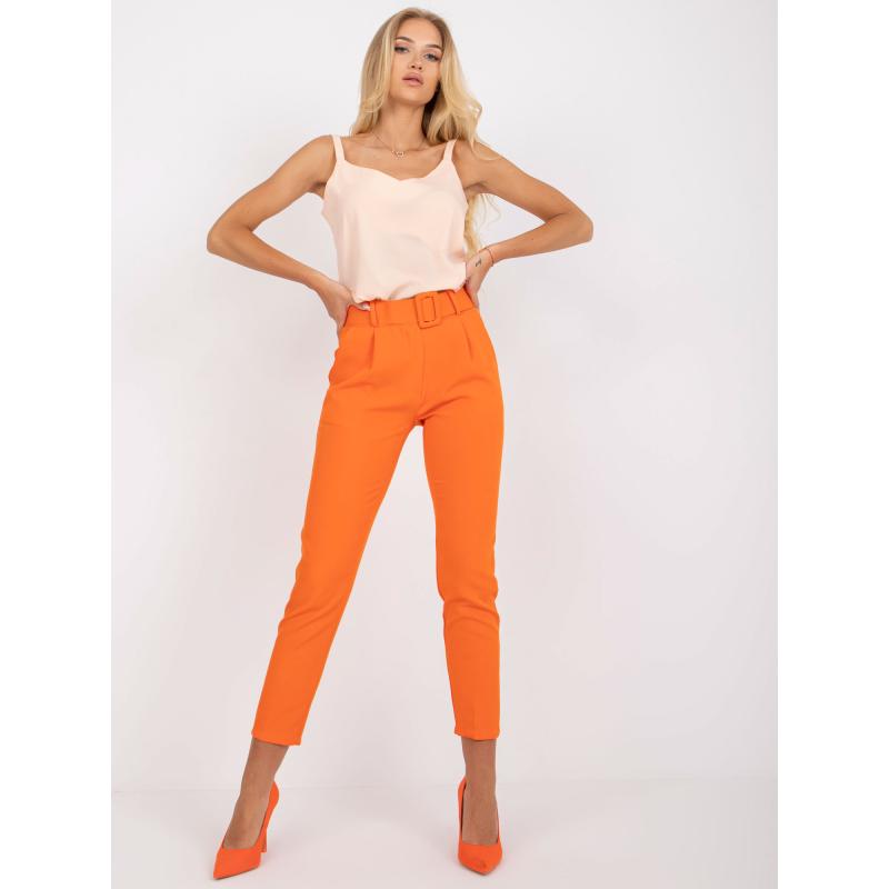 Dámské kalhoty s rovnými nohavicemi GIULIA oranžové  