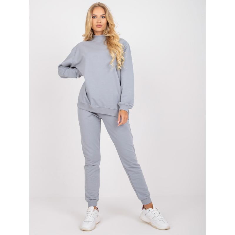 Dámská mikina s dlouhými oversize BEATA rukávy šedá 