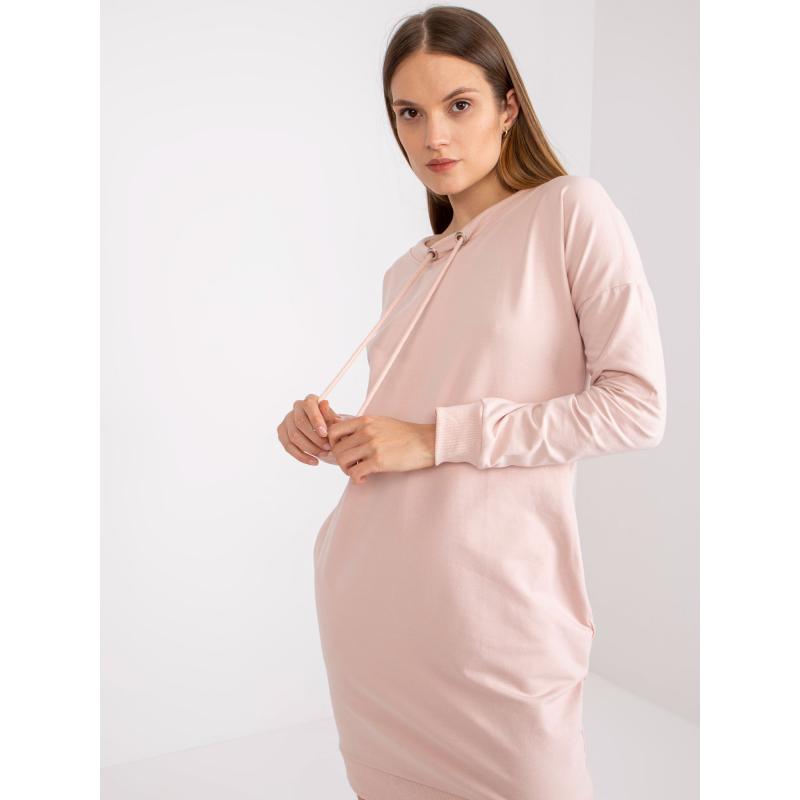 Női kapucni nélküli ruha DAYANA világos rózsaszín