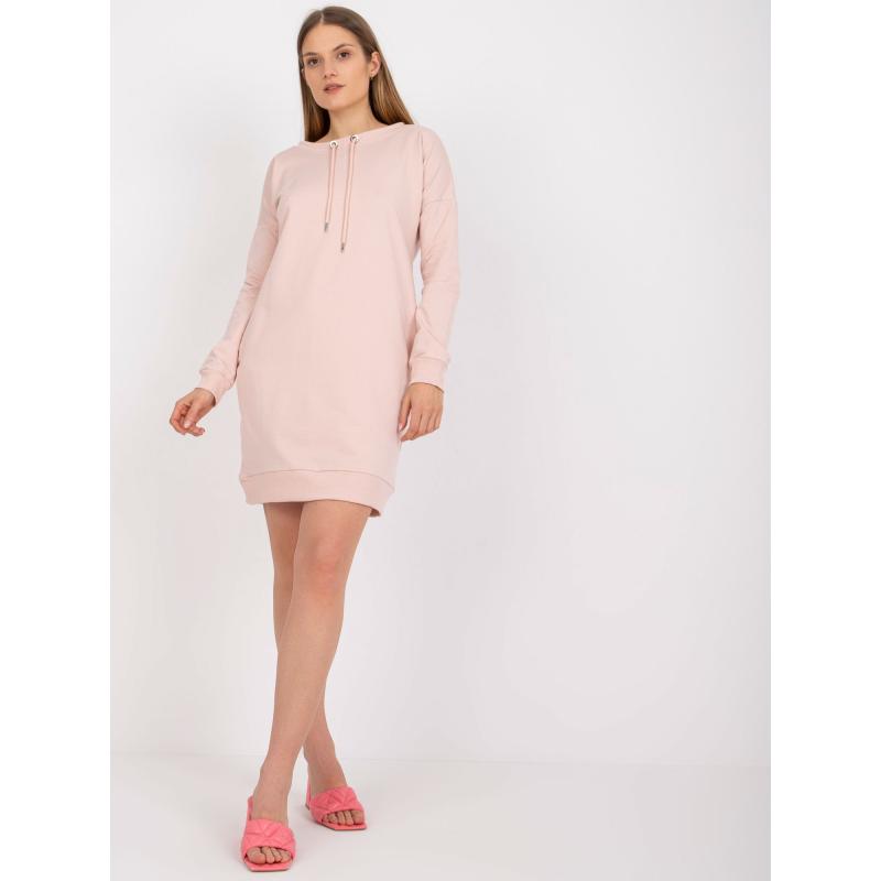 Női kapucni nélküli ruha DAYANA világos rózsaszín