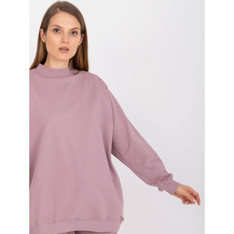 Női basic oversize pulóver BASE rózsaszín