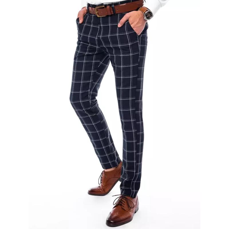 Pánske nohavice chinos ELEG tmavo modré