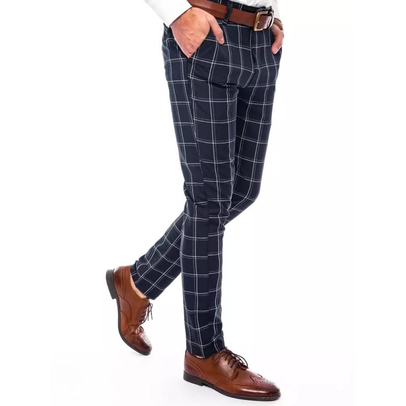 Pánske nohavice chinos ELEG tmavo modré