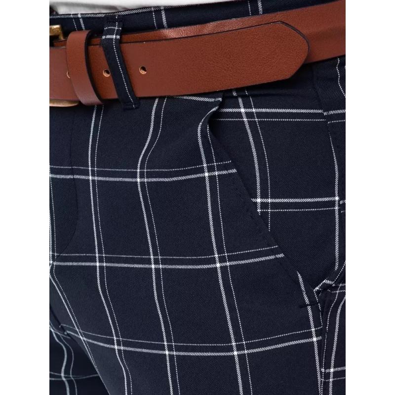 Pánske nohavice chinos ELEG tmavo modré