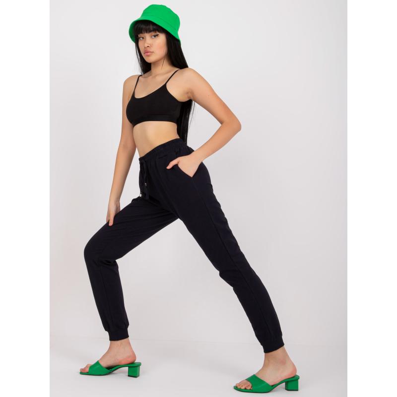 Női melegítőnadrág nyakkendővel FIDEL tengerészkék