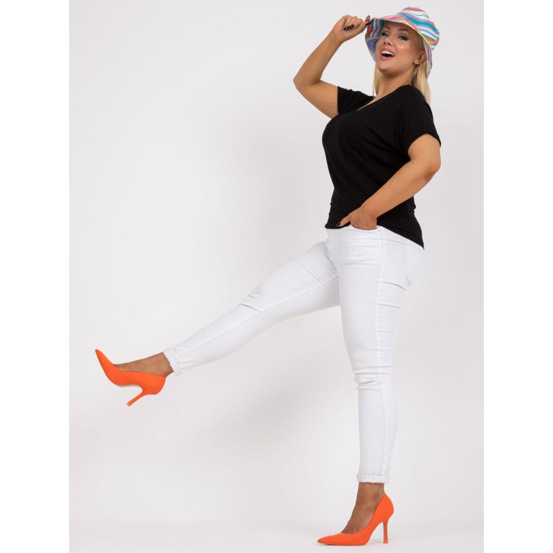 Dámska plus size blúzka z viskózy DINA čierna