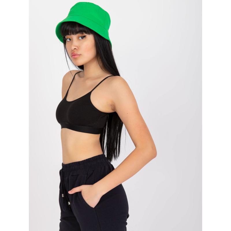 Dámský top krátký sportovní s vyztuženými košíčky FIT černý 