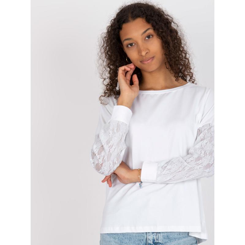 Női blúz csipke ujjakkal Shantelle RUE PARIS fehér