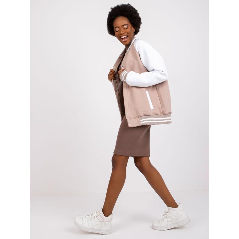 Női Porto RUE PARIS bomber sötét bézs és fehér