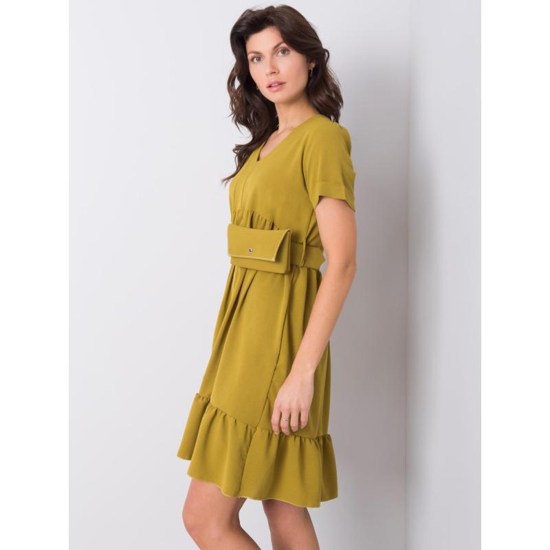 Dámske volánové šaty VIANNA light khaki