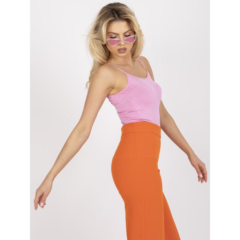 Dámský top s tenkými ramínky z viskózy THINNA růžový 