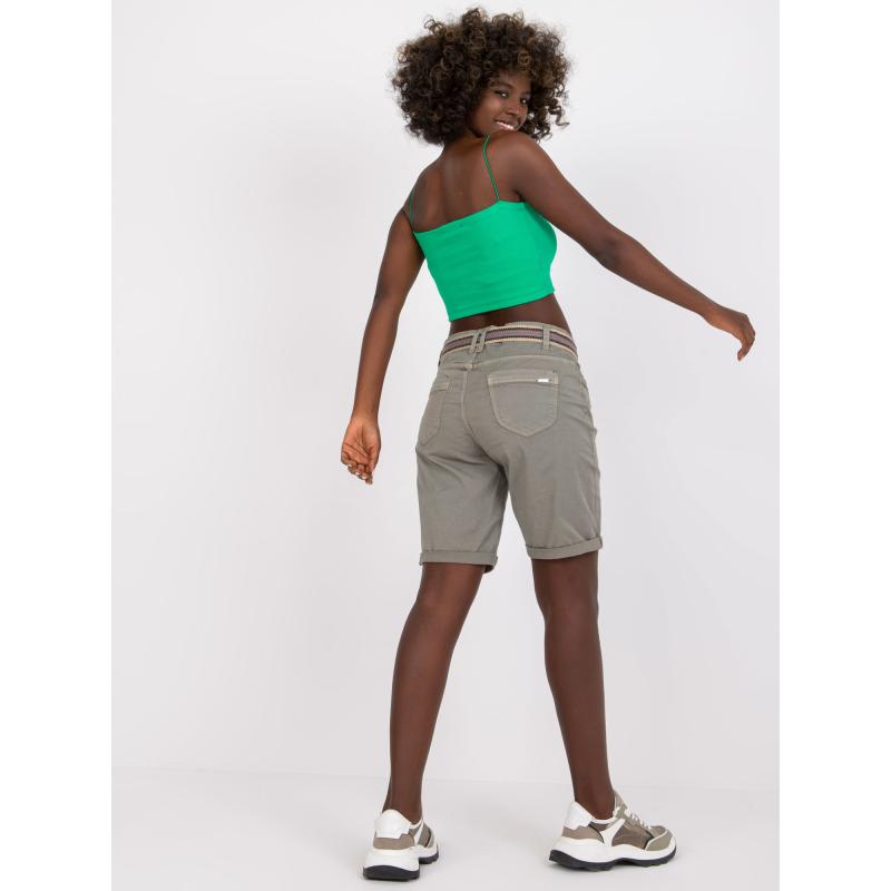 Dámské šortky s kapsami bavlněné KIANA khaki 