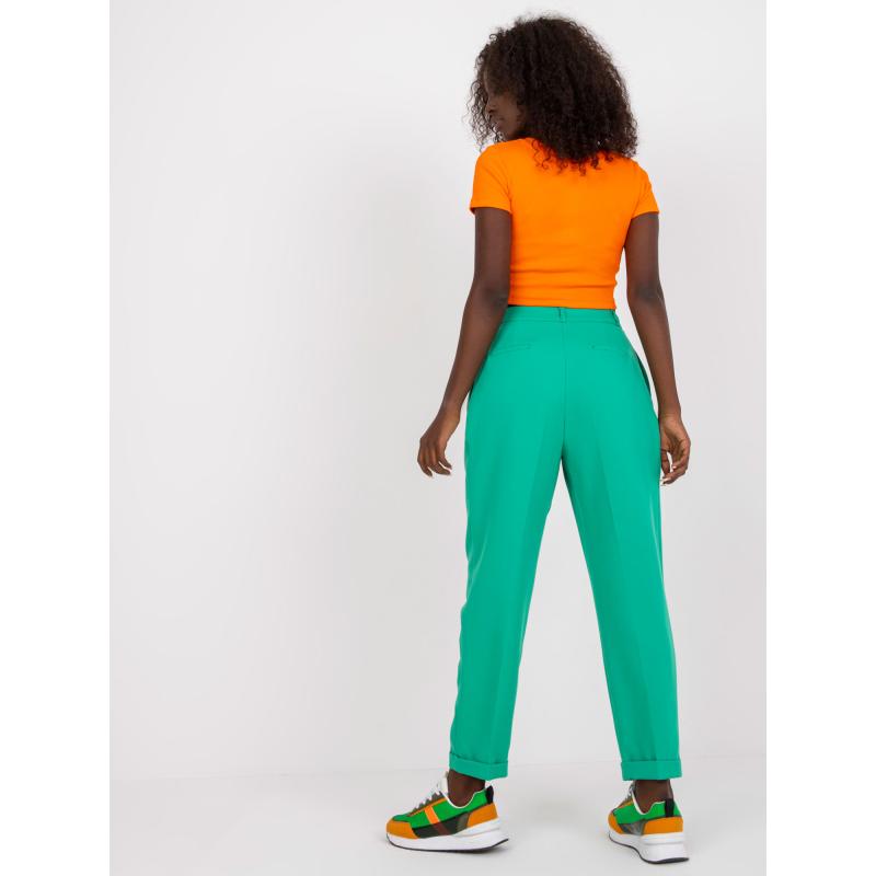 Dámske vreckové nohavice RUE PARIS zelené