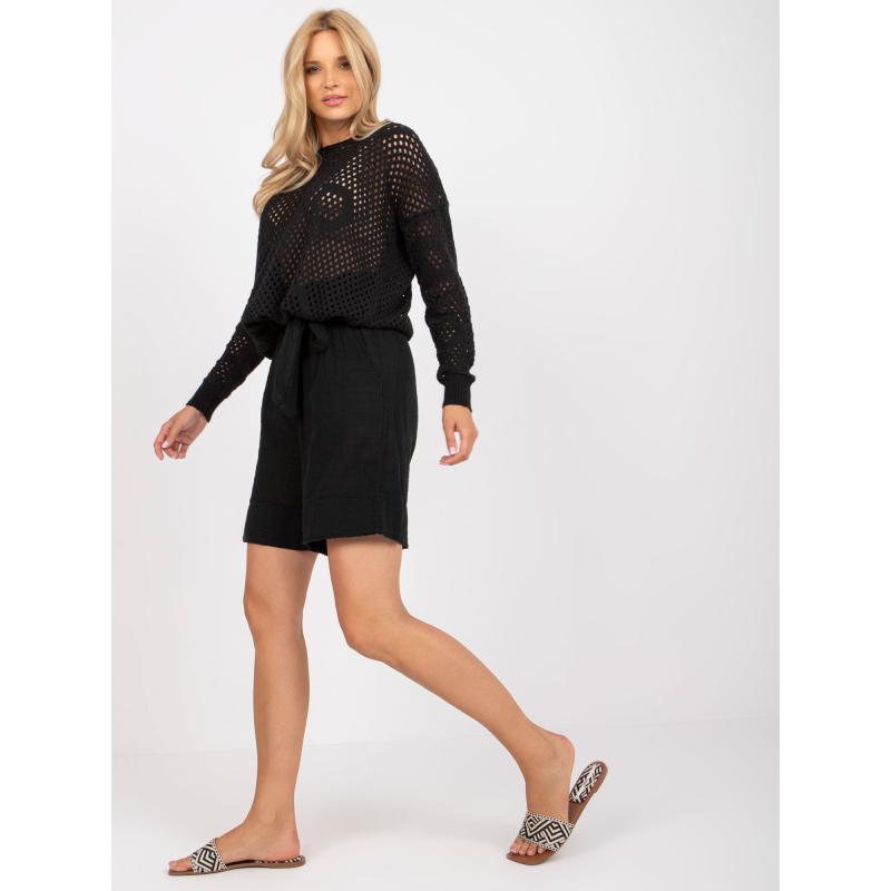 Női pamut rövidnadrág OCH BELLA fekete