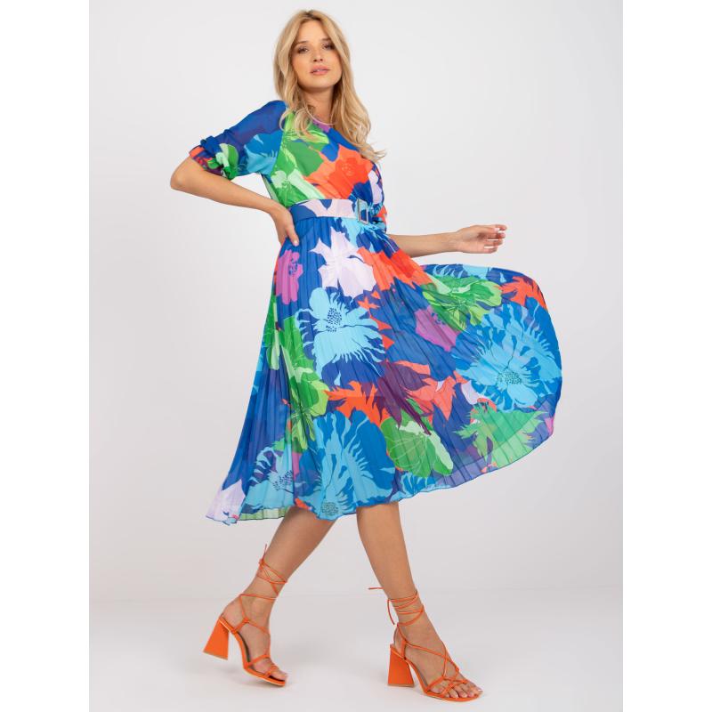 Dámské šaty s potisky OCH BELLA modré 