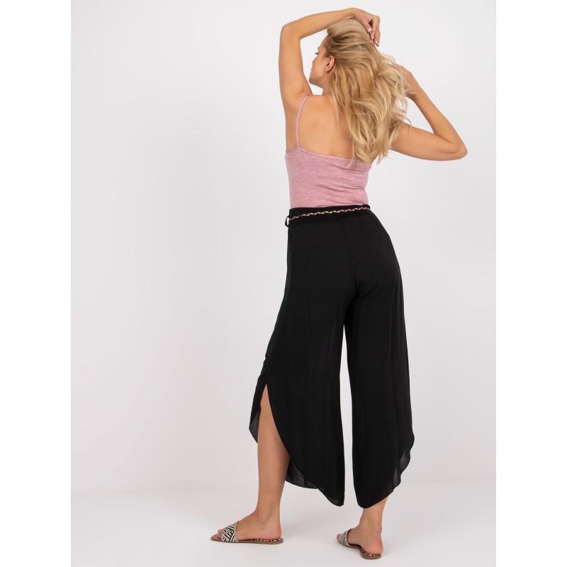 Dámské kalhoty s rozparky OCH BELLA černé 