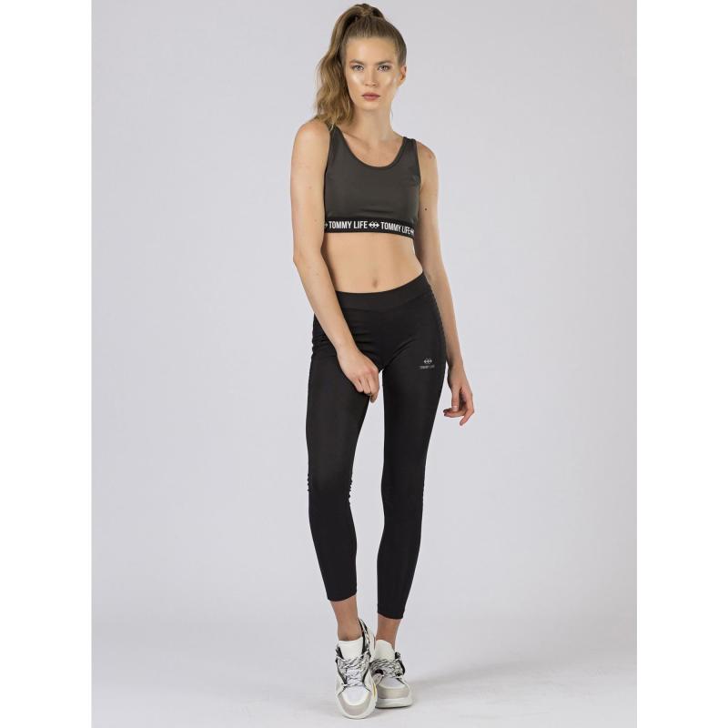 Női TOMMY LIFE sportos felső khaki színben