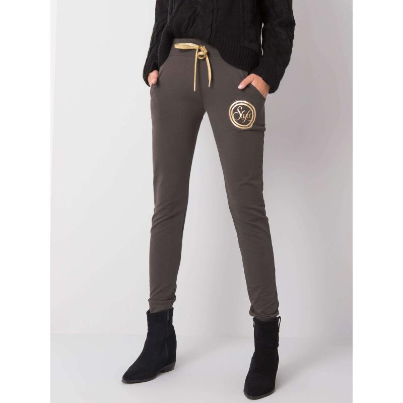 Dámské tepláky STYLISH tmavé khaki 