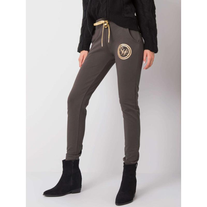 Dámské tepláky STYLISH tmavé khaki 