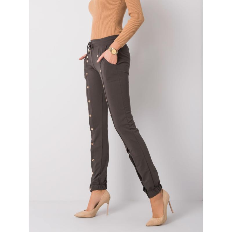 Női melegítőnadrág LIMMA sötét khaki színű