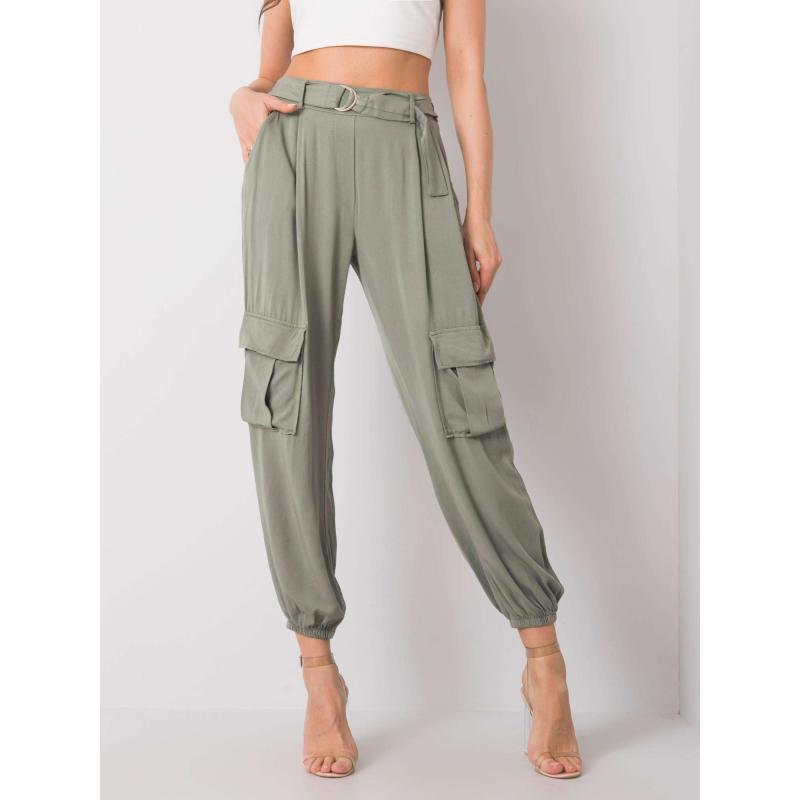 Női Lorrita OCH BELLA nadrág khaki színű nadrág