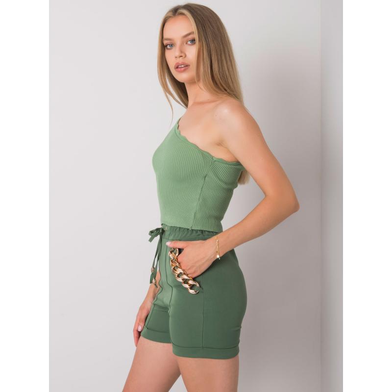 Dámské šortky s řetízky FLANNERY khaki 